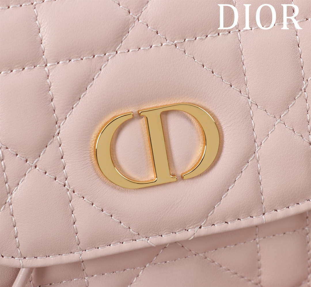Dior Medium Dior Caro Backpack Pink Macrocannage Lambskin M6301