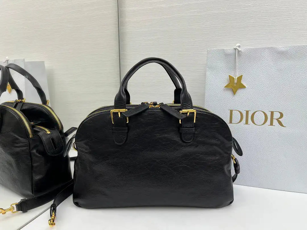 Dior Medium Grand Tour Bowling Bag 36cm Black