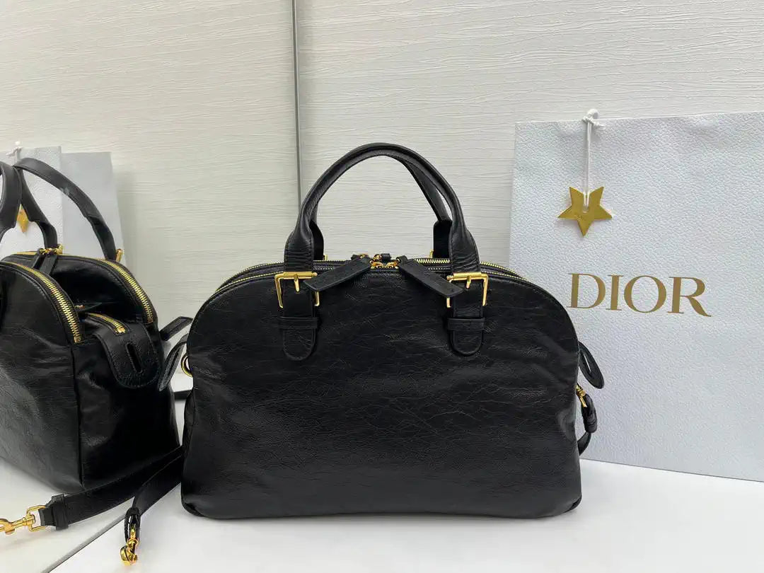 Dior Medium Grand Tour Bowling Bag 36cm Black
