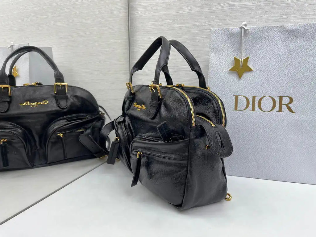 Dior Medium Grand Tour Bowling Bag 36cm Black