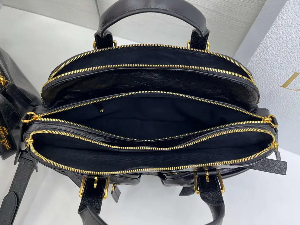Dior Medium Grand Tour Bowling Bag 36cm Black