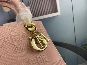 Dior M0565 Medium Lady D-Life Bag Cannage Embroidery Rosewood - Default Title - View 4