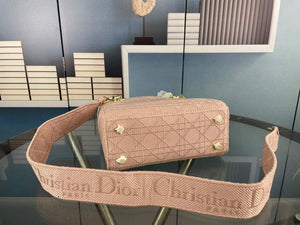 Dior M0565 Medium Lady D-Life Bag Cannage Embroidery Rosewood - Default Title - View 6