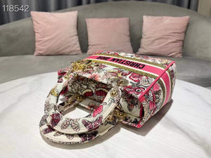 Dior Medium Lady D-Life Bag M0565 Multicolor Butterfly Embroidery - Default Title - View 4