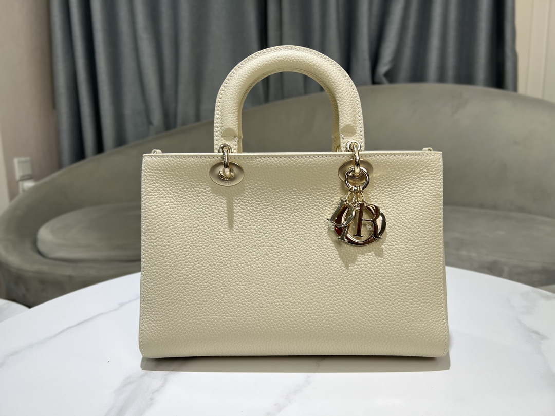 Dior Medium Lady D-Sire My ABCDior Bag M1151 Beige Bull Leather - Default Title - View 2