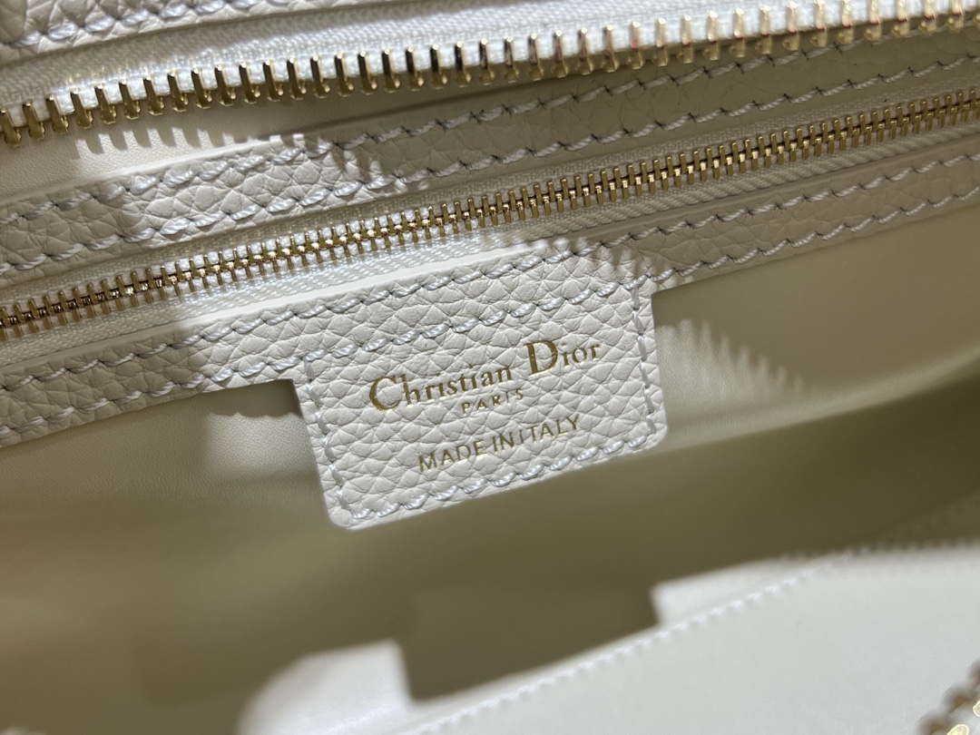 Dior Medium Lady D-Sire My ABCDior Bag M1151 Beige Bull Leather