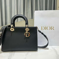 Dior Medium Lady D-Sire My ABCDior Bag M1151 Black Bull Leather - Default Title - View 1