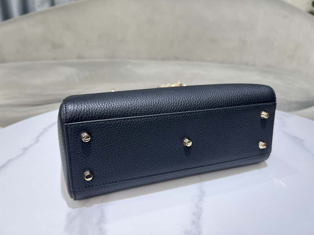 Dior Medium Lady D-Sire My ABCDior Bag M1151 Black Bull Leather