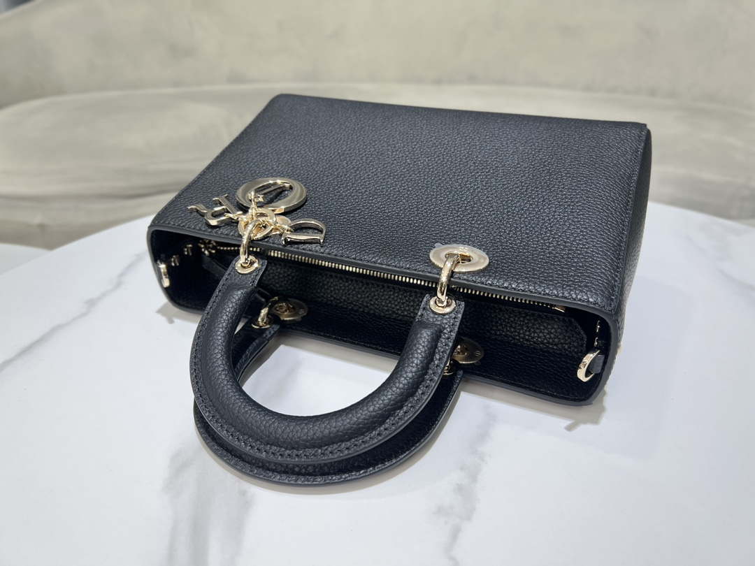 Dior Medium Lady D-Sire My ABCDior Bag M1151 Black Bull Leather - Default Title - View 5