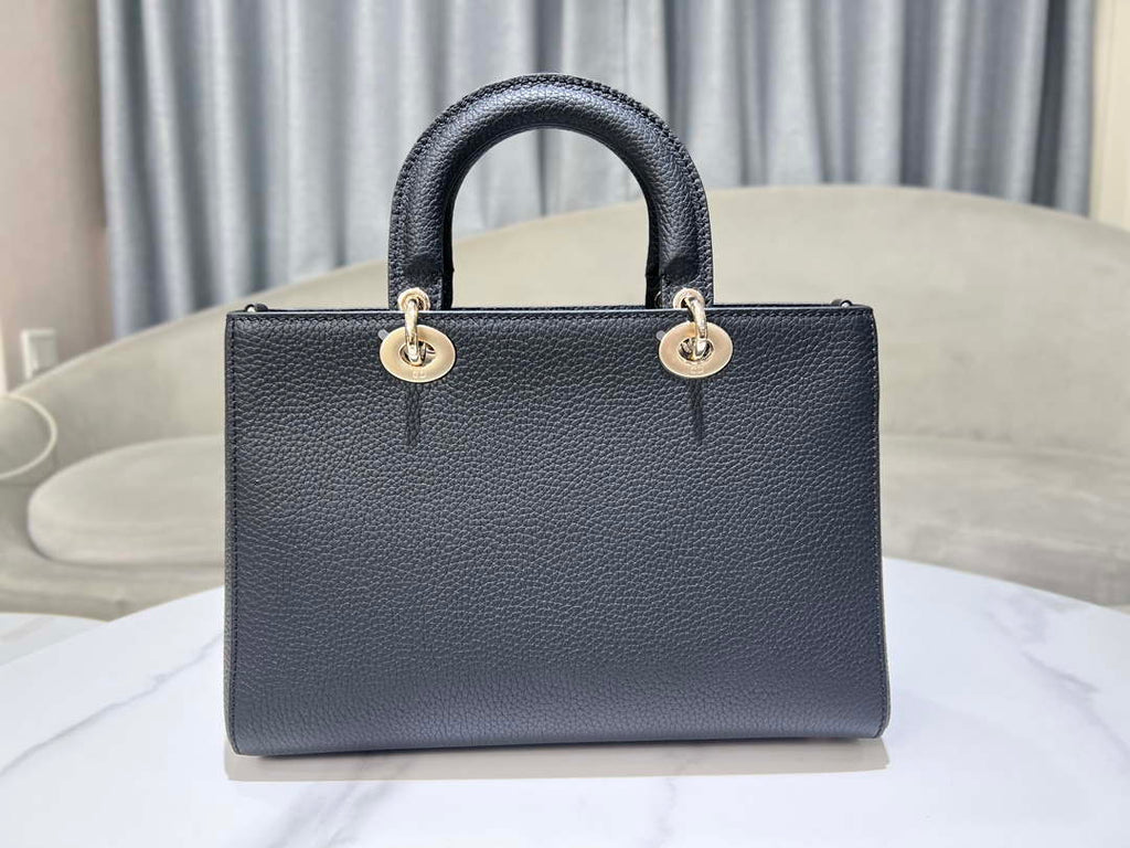 Dior Medium Lady D-Sire My ABCDior Bag M1151 Black Bull Leather