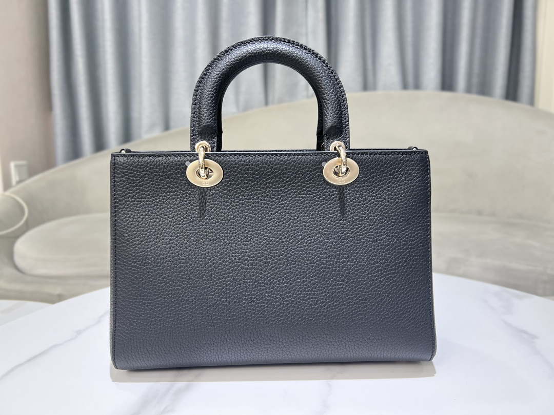 Dior Medium Lady D-Sire My ABCDior Bag M1151 Black Bull Leather