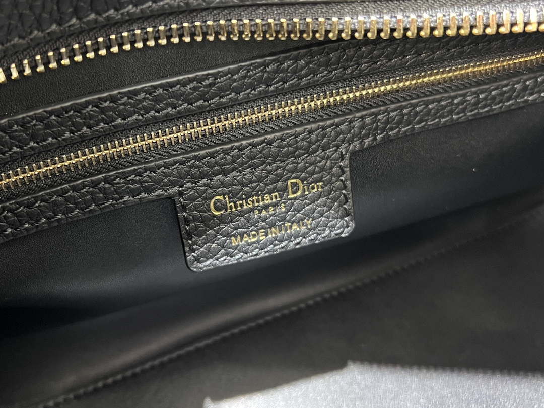 Dior Medium Lady D-Sire My ABCDior Bag M1151 Black Bull Leather