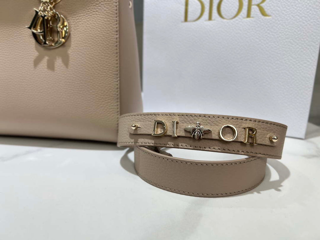 Dior Medium Lady D-Sire My ABCDior Bag M1151 Nude Bull Leather