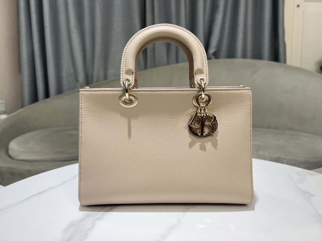 Dior Medium Lady D-Sire My ABCDior Bag M1151 Nude Bull Leather - Default Title - View 3