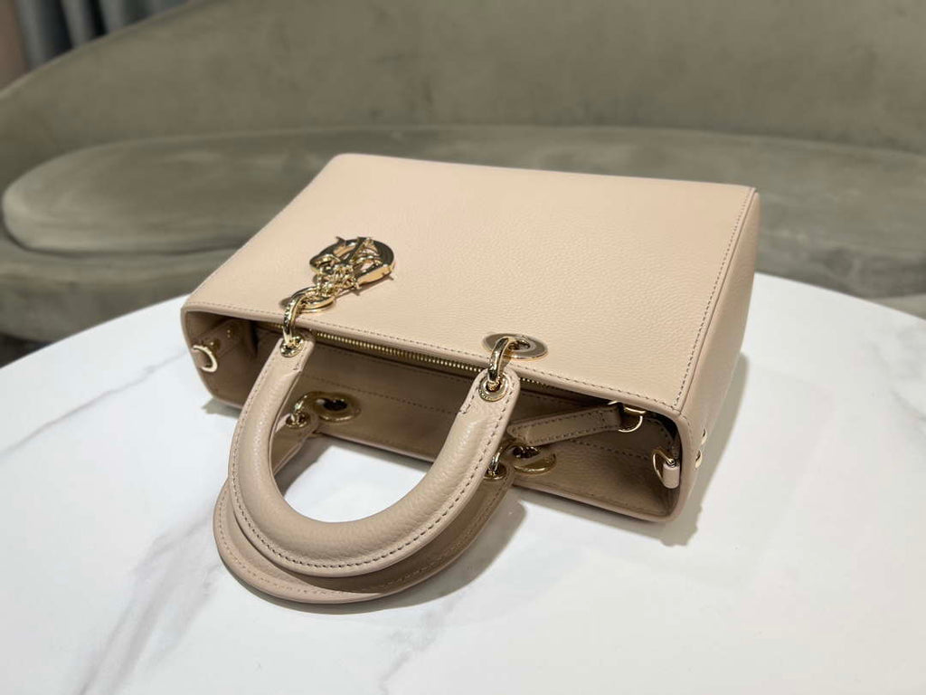 Dior Medium Lady D-Sire My ABCDior Bag M1151 Nude Bull Leather