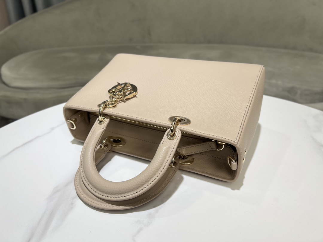 Dior Medium Lady D-Sire My ABCDior Bag M1151 Nude Bull Leather
