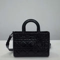 Dior Medium M1151 Lady D-Sire My ABCDior Bag Black Macrocannage Crinkled Calfskin - Default Title - View 1