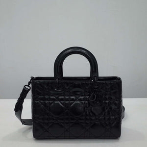 Dior Medium M1151 Lady D-Sire My ABCDior Bag Black Macrocannage Crinkled Calfskin - Default Title - View 1