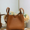 Dior Medium Signature Bucket Bag Grained Calfskin M2841 Brown - Default Title - View 1