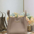 Dior Medium Signature Bucket Bag Grained Calfskin M2841 Gray - Default Title - View 1