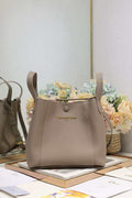 Dior Medium Signature Bucket Bag Grained Calfskin M2841 Gray