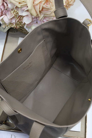 Dior Medium Signature Bucket Bag Grained Calfskin M2841 Gray - Default Title - View 8