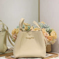 Dior Medium Signature Bucket Bag Grained Calfskin M2841 Light Yellow - Default Title - View 1