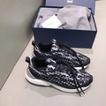 Dior Men's Women¡®s B24 SNEAKER White Dior Oblique Canvas 3SN248 Black and White - luxibagsmall
