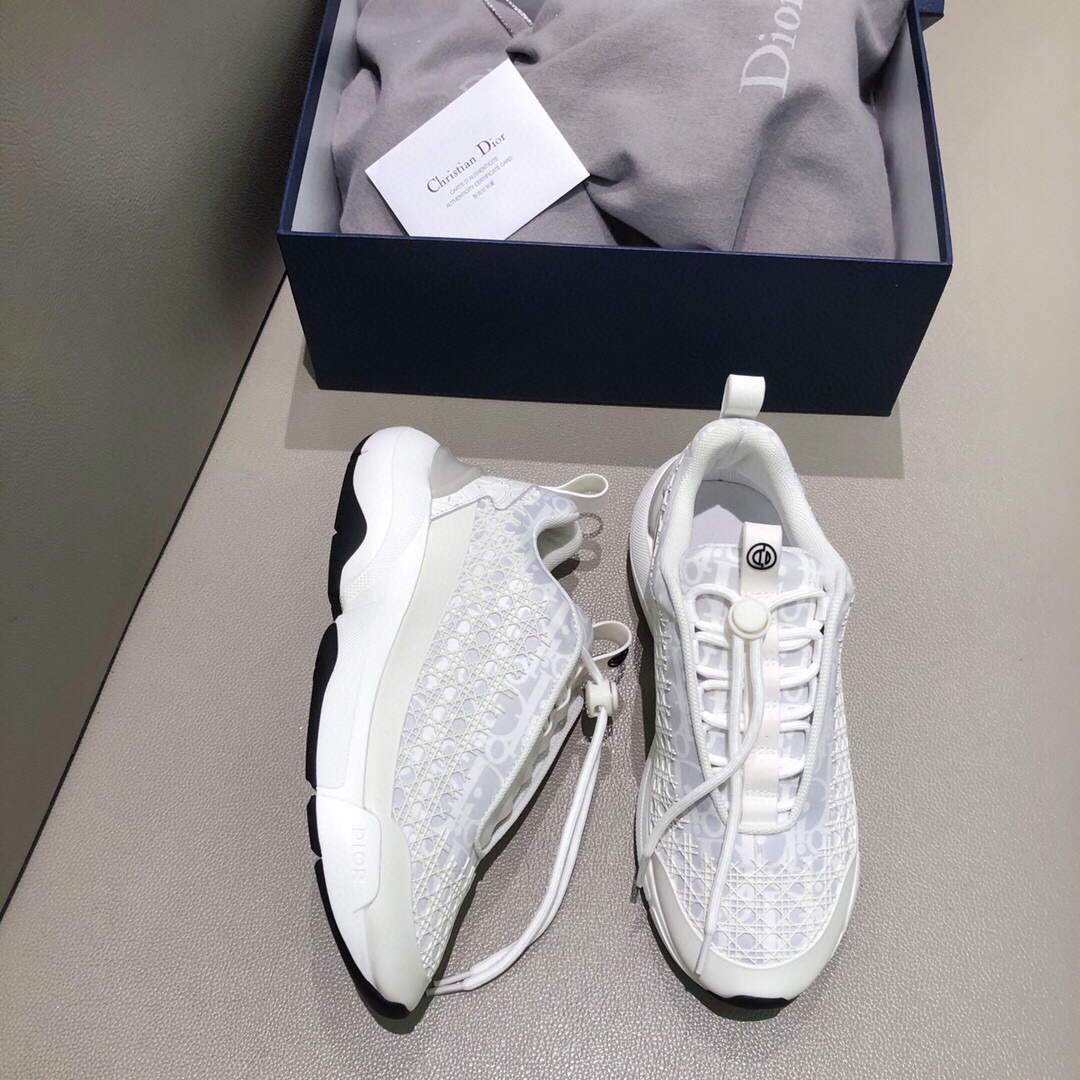 Dior Men's Women¡®s B24 SNEAKER White Dior Oblique Canvas 3SN248 White - luxibagsmall