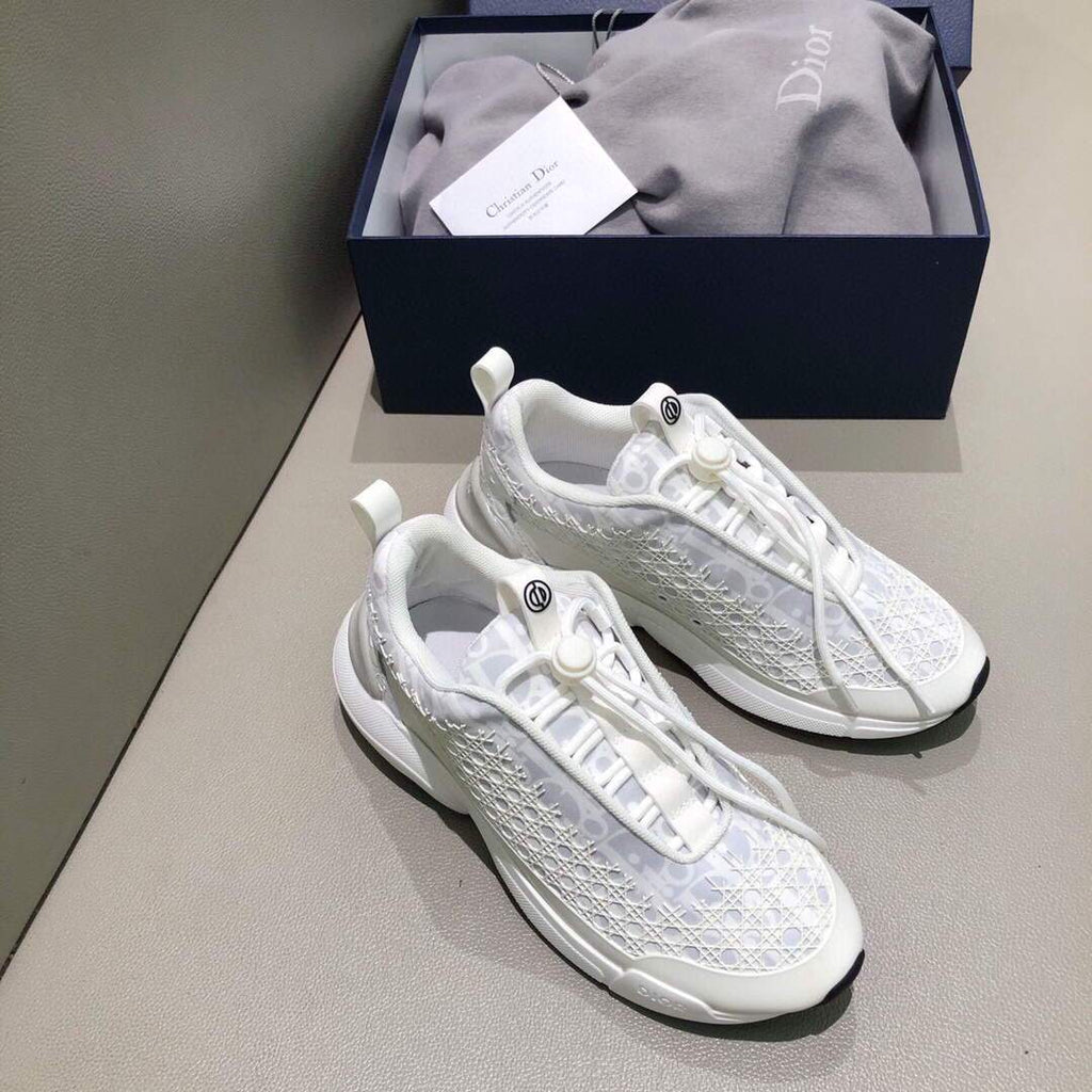 Dior Men's Women¡®s B24 SNEAKER White Dior Oblique Canvas 3SN248 White - luxibagsmall