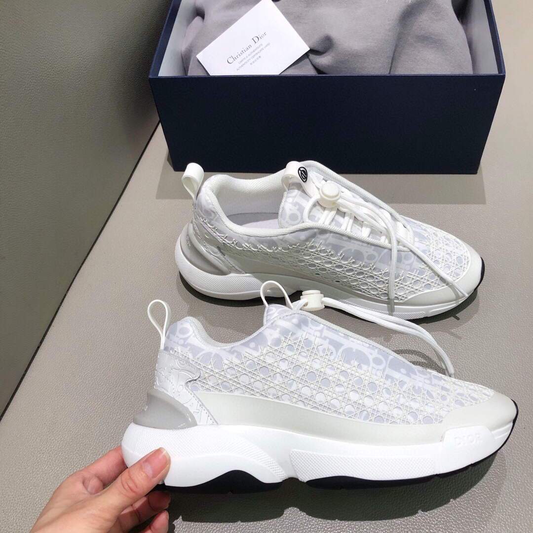 Dior Men's Women¡®s B24 SNEAKER White Dior Oblique Canvas 3SN248 White - luxibagsmall