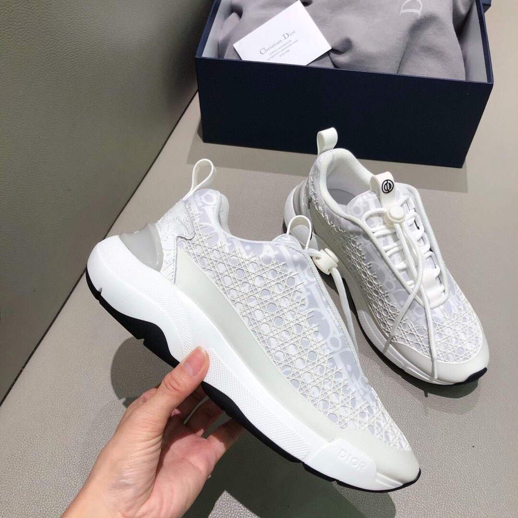 Dior Men's Women¡®s B24 SNEAKER White Dior Oblique Canvas 3SN248 White - luxibagsmall
