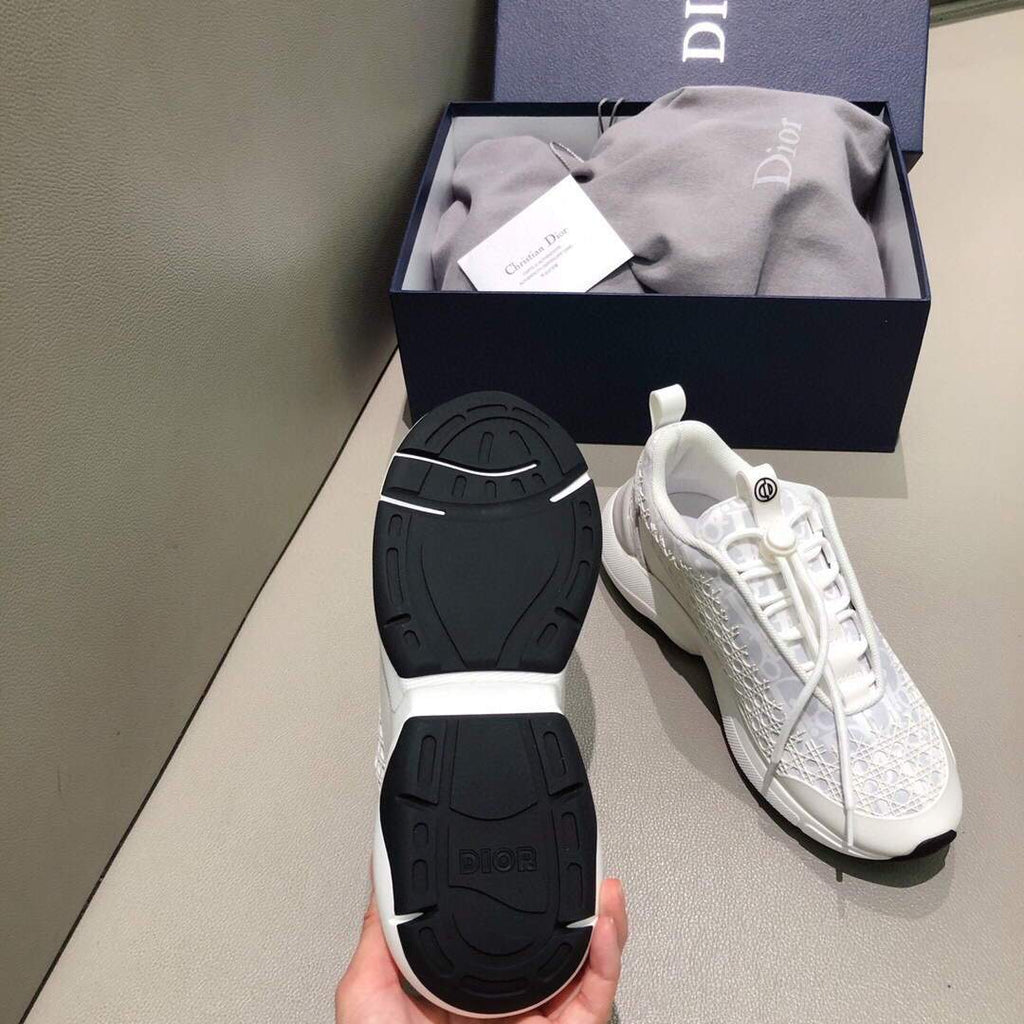 Dior Men's Women¡®s B24 SNEAKER White Dior Oblique Canvas 3SN248 White - luxibagsmall