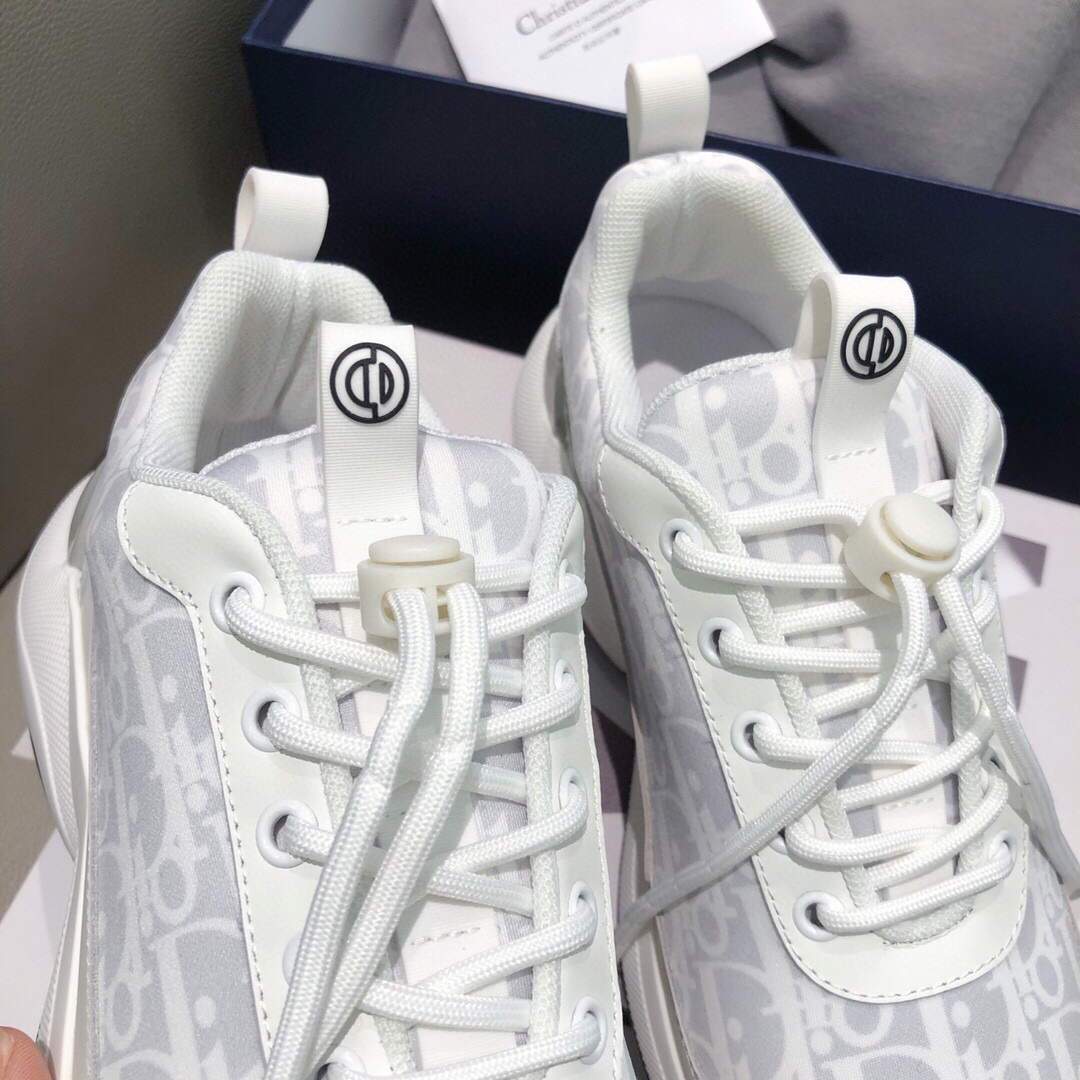 Dior Men's Women¡®s D-CONNECT Sneaker Dior Printed Technical Fabric KCK302 White - luxibagsmall