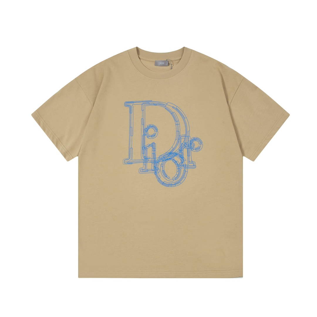 Dior Men's Women's Short Sleeve T-shirt D77543