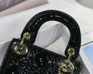Dior MICRO LADY Dior Bag S0856 Black Patent Cannage Lambskin - Default Title - View 4