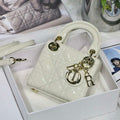 Dior MICRO LADY Dior Bag S0856 White Patent Cannage Lambskin - Default Title - View 1