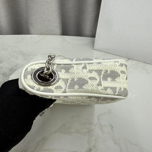 Dior Promenade Pouch with Chain White Dior Oblique Jacquard S2504OUQY_M928 - Default Title - View 6