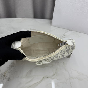 Dior Promenade Pouch with Chain White Dior Oblique Jacquard S2504OUQY_M928 - Default Title - View 8