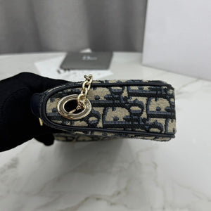 Dior Promenade Pouch with Chain Blue Dior Oblique Jacquard S2504OUQY_M928 - Default Title - View 6