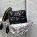 Dior S0011 Lady Dior Zipper Card Holder Medium Black Cannage Lambskin - Default Title - View 1