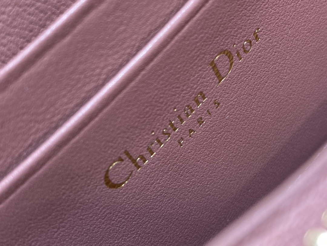 Dior S0011 Lady Dior Zipper Card Holder Medium Pink Cannage Lambskin - Default Title - View 6
