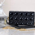 Dior S0204 Lady Dior Pouch Patent Cannage Calfskin Black - Default Title - View 1