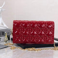 Dior S0204 Lady Dior Pouch Patent Cannage Calfskin Red - Default Title - View 1