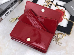Dior S0204 Lady Dior Pouch Patent Cannage Calfskin Red - Default Title - View 8