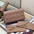 Dior S0204 Lady Dior Pouch Patent Cannage Calfskin Light Pink - Default Title - View 1