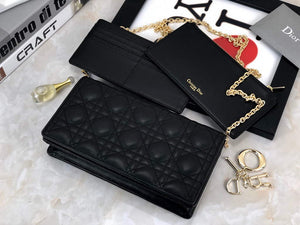 Dior S0204 Lady Dior Pouch Ultramatte Cannage Calfskin Black - Default Title - View 5
