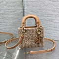 Dior S0856 MICRO LADY BAG Limited edition handmade beads Lambskin  Apricot - Default Title - View 1