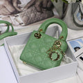 Dior S0856 MICRO LADY Dior Bag Green Cannage Lambskin - luxibagsmall