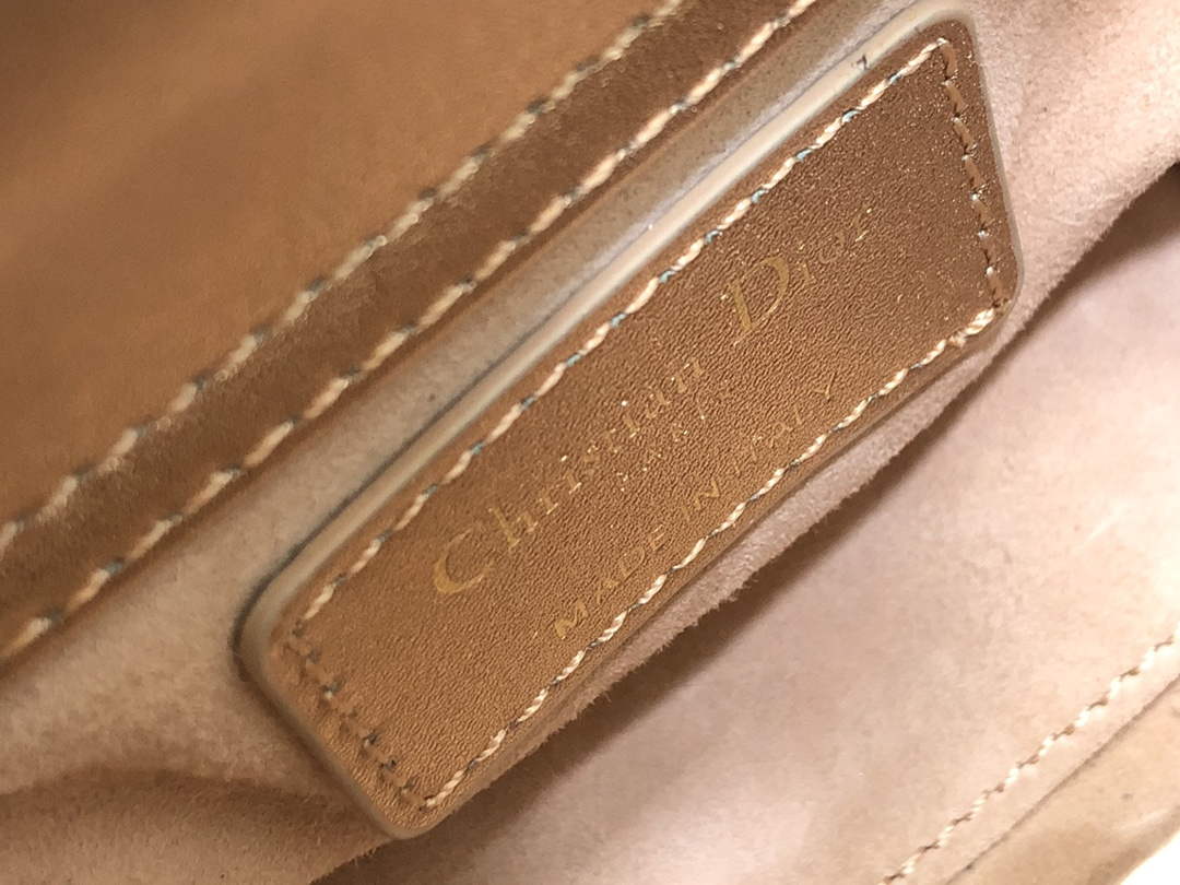 Dior S0856 MICRO LADY DIOR BAG Horizon Gold Metallic Cannage Lambskin With Round Diamond
